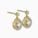 Potts Diamond Solitaire Earring Yellow Gold