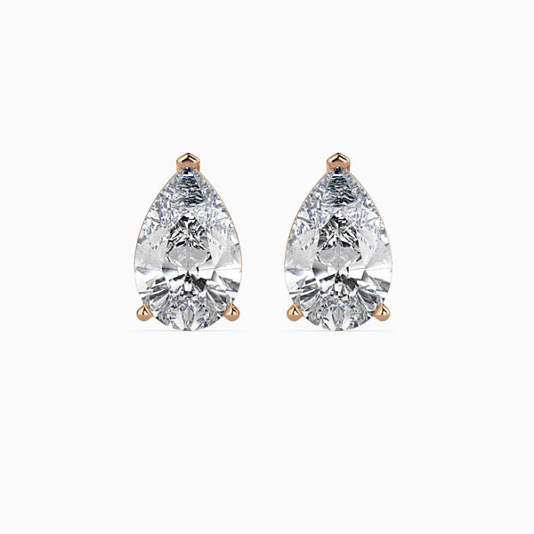 Dazzling Drops Solitaire Earring Rose Gold