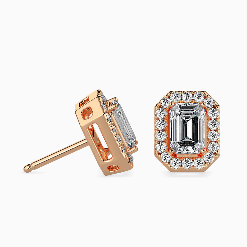 Luxe Luminosity Solitaire Earring Rose Gold