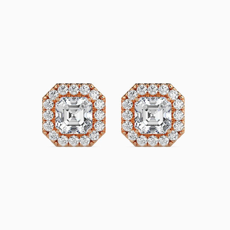 Luna Luminance Solitaire Earring Rose Gold