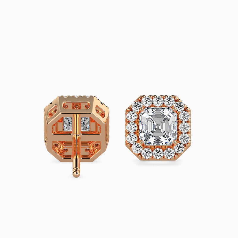 Luna Luminance Solitaire Earring Rose Gold