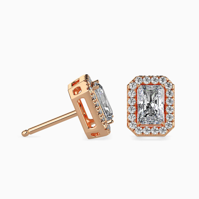 Royal Radiants Solitaire Earring Rose Gold