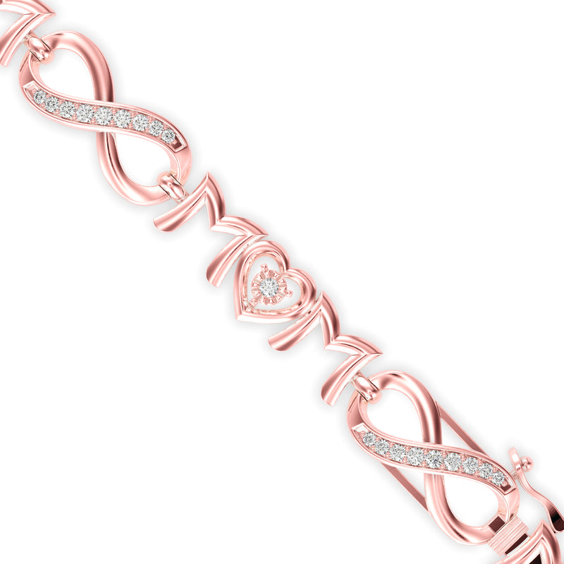 Infinity Diamond Tennis Bracelet Rose Gold