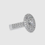 Honored Halo oval Diamond Ring White gold