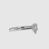 Premitive Diamond Stone Ring White Gold