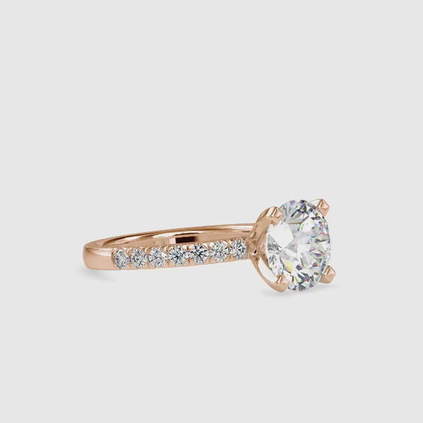 Mary Prong Diamond Ring Rose gold