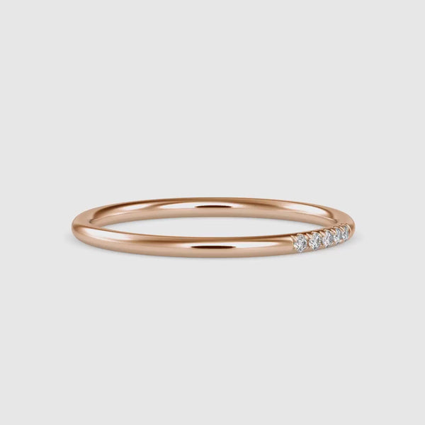 Ornate Stone Delicate Ring Rose Gold