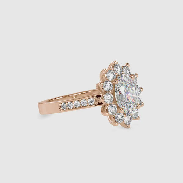 Emma Oval Diamond Ring Rose gold