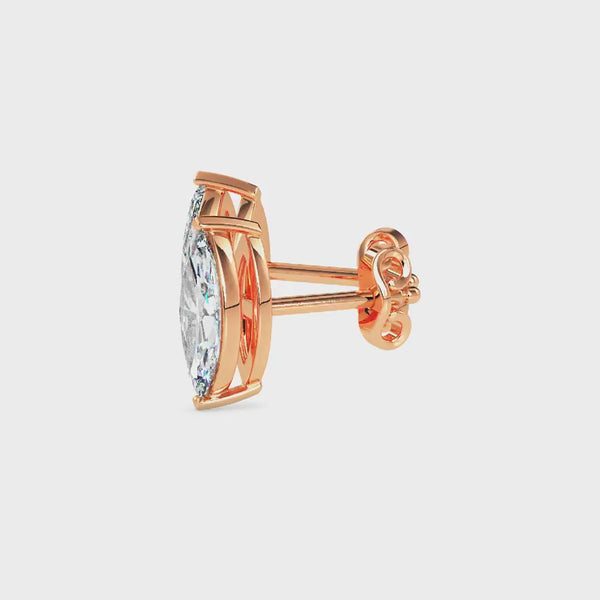 Celestial Sparklers Solitaire Earring Rose Gold