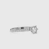 Elite Diamond Prong Engagement Ring White gold