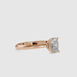 Buoyant Prong Diamond Stone Ring Rose gold