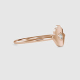 Tigris Round Diamond Ring Rose Gold