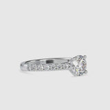 Diamond Prong Circlet Ring Platinum