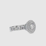 Christy Stone Halo Diamond Ring Platinum