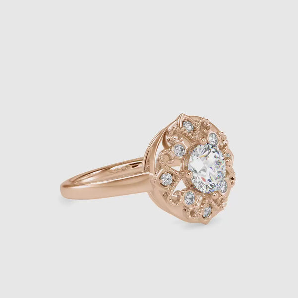 Mighty Stone Diamond Ring Rose gold