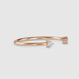 Preistly Stone Diamond Ring Rose gold