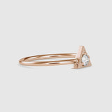 Lovely Hallows Diamond Rings Rose Gold