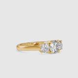 Vows Three Diamond Stone Ring Yellow gold