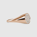 Intrigate Round Diamond Ring Rose Gold