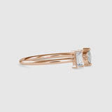 Delicate Mellow Diamond Ring Rose Gold