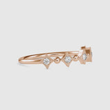 Narnia Diamond Crown Delicate Ring Rose Gold