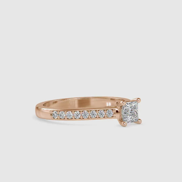 Dazzle Stone Diamond Ring Rose gold
