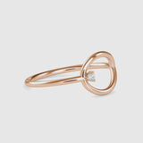 Simply solitaire Delicate Diamond Ring Rose Gold