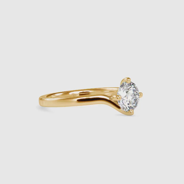 Deific Stone Diamond Ring Yellow gold