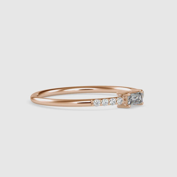 Josefina Diamond Stone Delicate Ring Rose gold