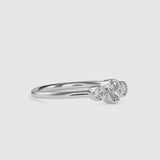 Austere Three stone Diamond Ring White gold