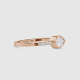 Gorgo Pear Diamond Ring Rose Gold