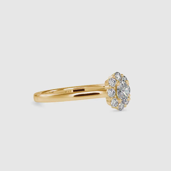 Bloom Diamond Stone Engagement Ring Yellow gold