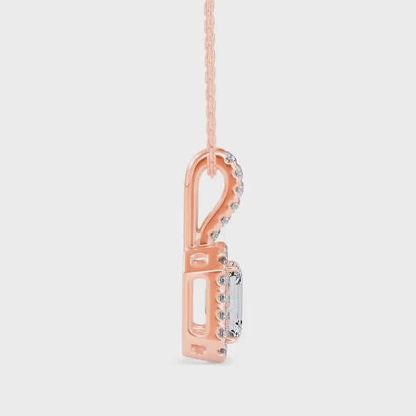 Luxe Luminosity Solitaire Pendant Rose Gold