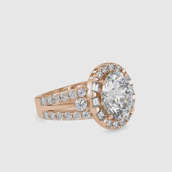 Supreme Diamond Halo Stone Ring Rose gold