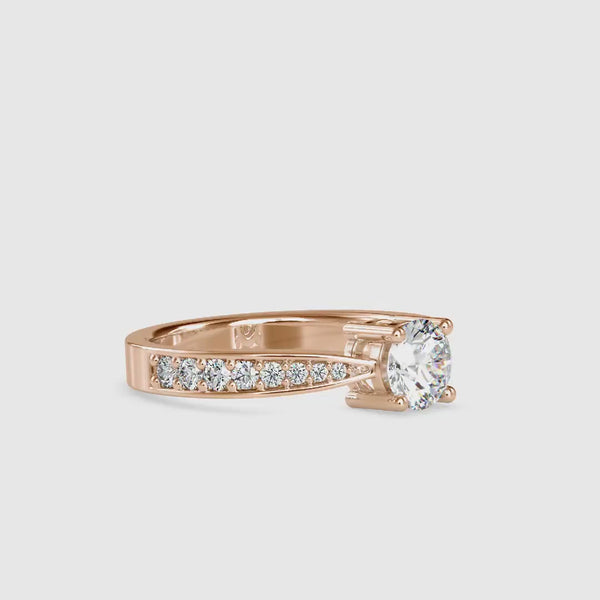 Morning Star Diamond Engagement Ring Rose gold