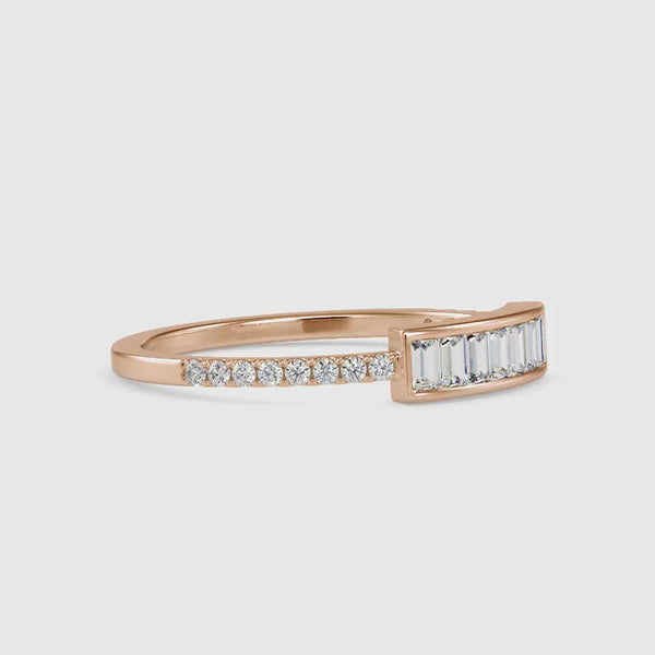 Madness Baguette Diamond Ring Rose Gold