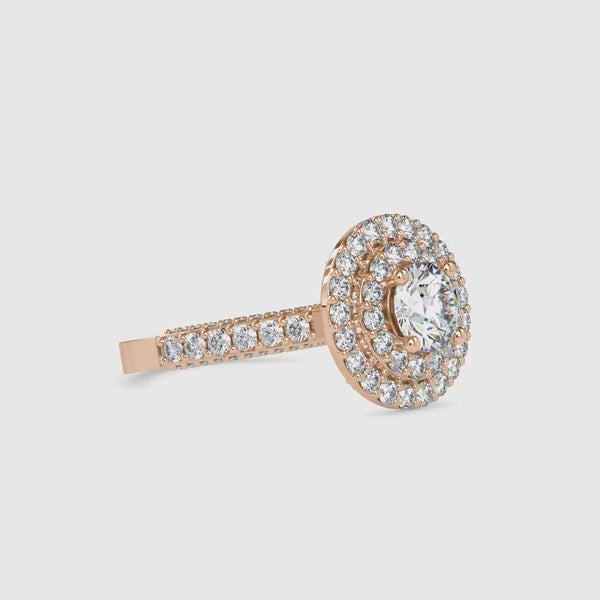Orion Round Diamond Engagement Ring Rose gold
