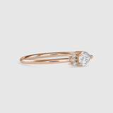 Briseis Pear Diamond Ring Rose Gold