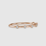 Rory Round Diamond Stone Ring Rose gold