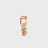 Clio Diamond Solitaire Earring Rose Gold