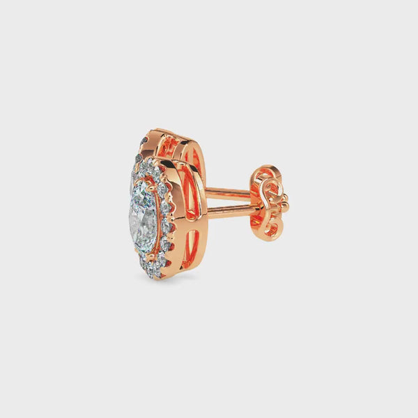 Twinkle Treasures Solitaire Earring Rose Gold