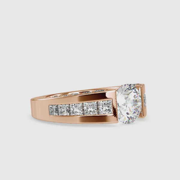 Prision Diamond Engagement Ring Rose gold