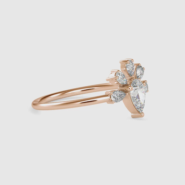 Merry Pear Diamond Ring Rose Gold