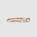 Celeste Round Stone Diamond Ring Rose gold