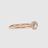 Orotund Delicate Diamond Stone Ring Rose gold