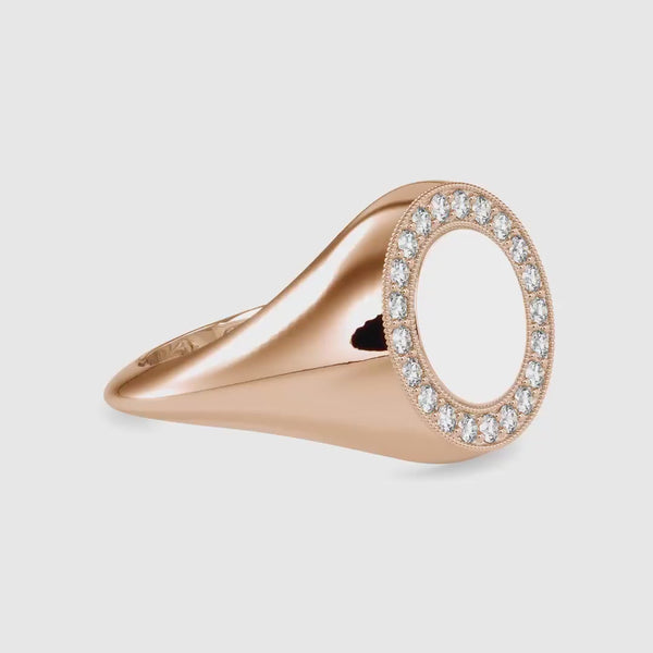 Beatrice Diamond Stone Ring Rose gold