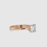 White stone Diamond Ring Rose gold