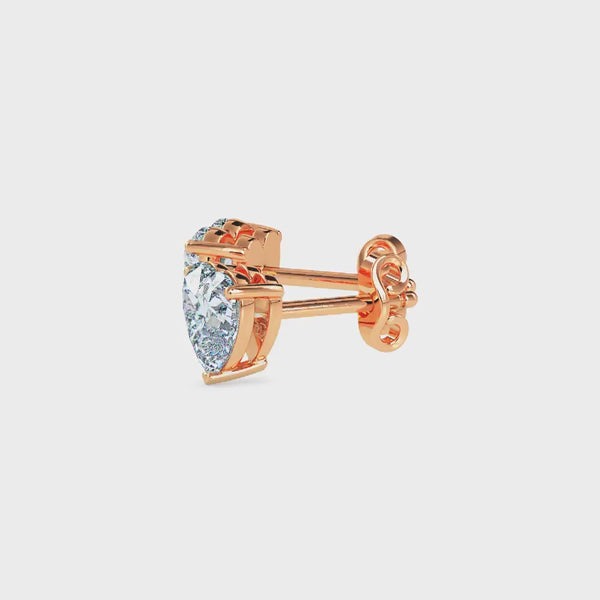 Timeless Twinkles Solitaire Earring Rose Gold