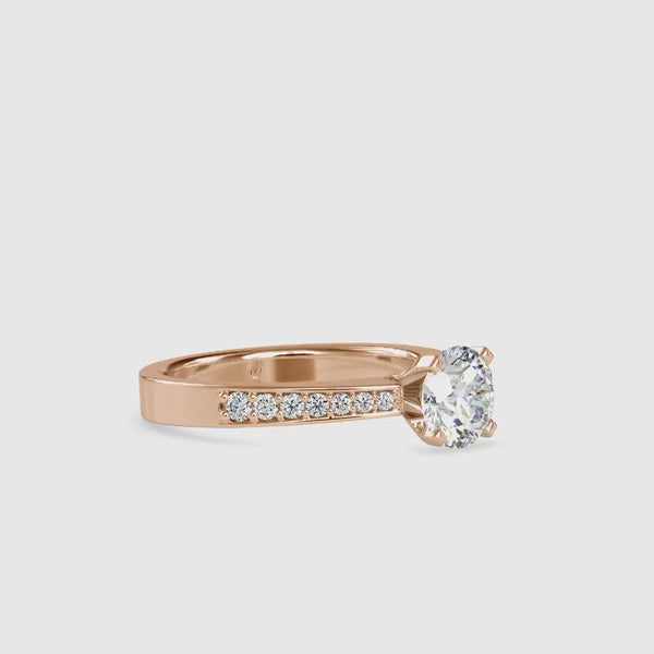 Pretty Venus Diamond Prong Ring Rose gold