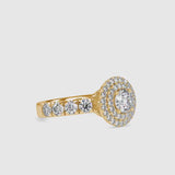 Christy Stone Halo Diamond Ring Yellow gold